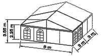 Giebelzelt-Skizze 8 Meter